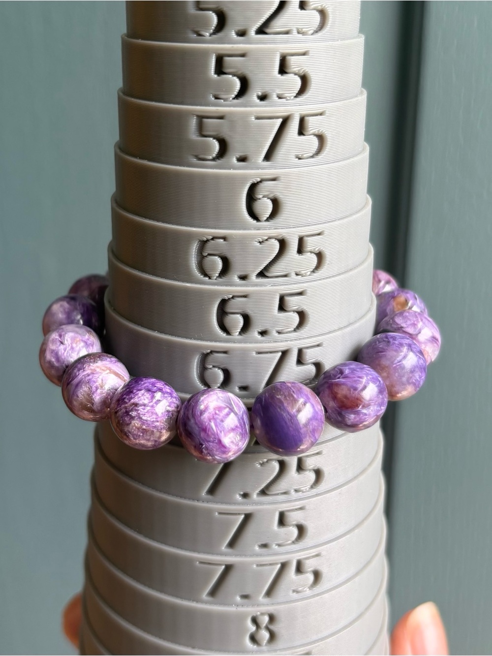 HQ Russian Charoite Crystal Bracelet 12mm - Picture 10 of 12